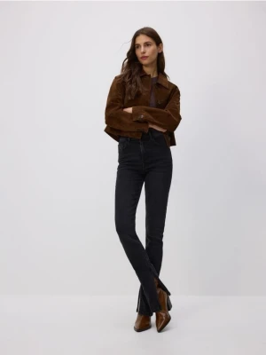 Reserved - Jeansy slim fit z rozcięciem - czarny