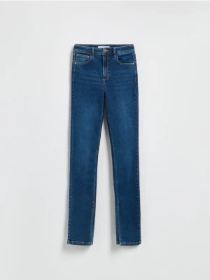 Reserved - Jeansy slim fit z rozcięciem - granatowy