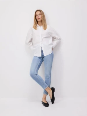 Reserved - Jeansy slim fit ze średnim stanem - turkusowy