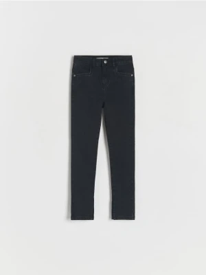 Reserved - Jeansy slim high waist - czarny
