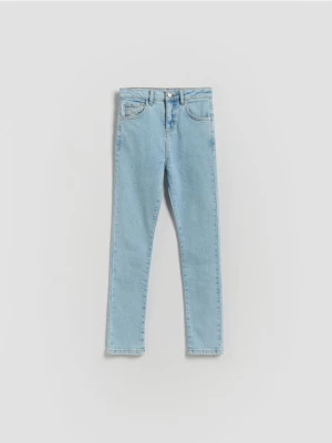Reserved - Jeansy slim high waist - niebieski