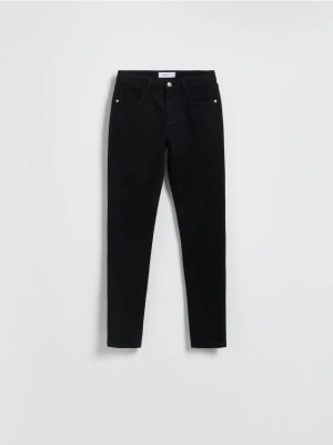 Reserved - Jeansy slim mid rise - czarny