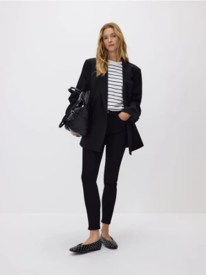 Reserved - Jeansy slim mid rise - czarny