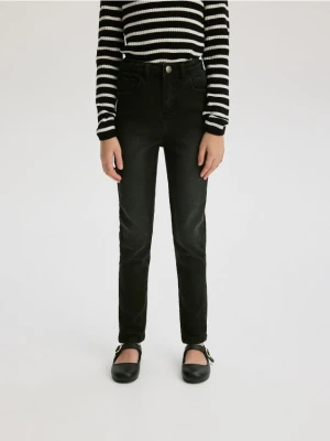 Reserved - Jeansy slim super high waist - czarny