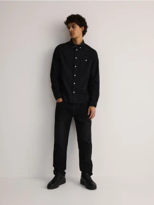 Reserved - Jeansy slim z efektem sprania - czarny