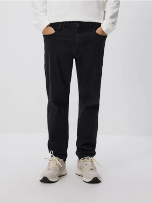 Zdjęcie produktu Reserved - Jeansy slim z efektem sprania - czarny