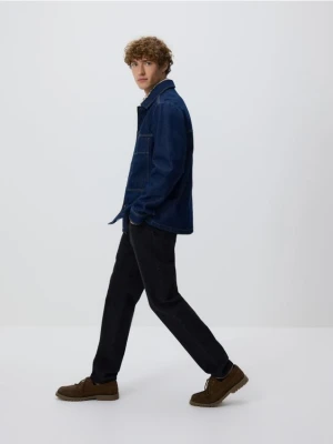 Reserved - Jeansy slim z efektem sprania - czarny