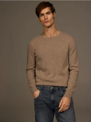 Reserved - Jeansy slim z efektem sprania - granatowy