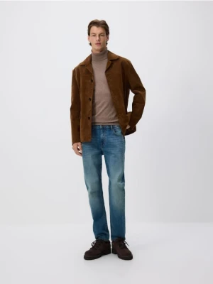 Reserved - Jeansy slim z efektem sprania - indigo jeans