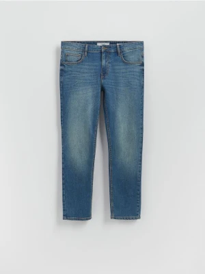 Reserved - Jeansy slim z efektem sprania - indigo jeans