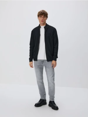 Reserved - Jeansy slim z efektem sprania - jasnoszary