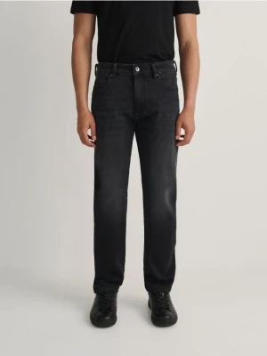 Reserved - Jeansy slim z efektem sprania - szary