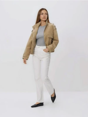 Reserved - Jeansy straight - biały