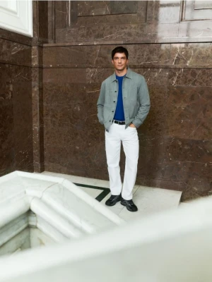 Reserved - Jeansy straight fit - biały