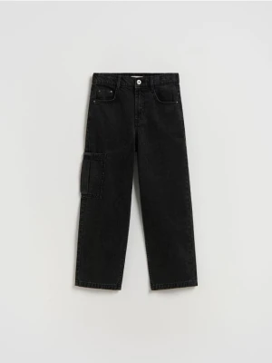 Reserved - Jeansy straight fit - czarny