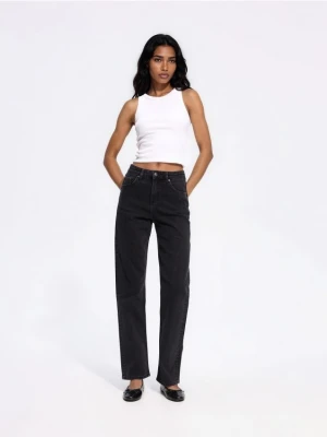 Reserved - Jeansy straight fit - czarny
