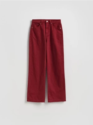 Reserved - Jeansy straight fit - czerwony