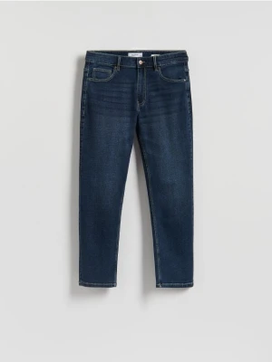 Reserved - Jeansy straight fit - granatowy