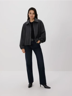 Reserved - Jeansy straight fit - granatowy