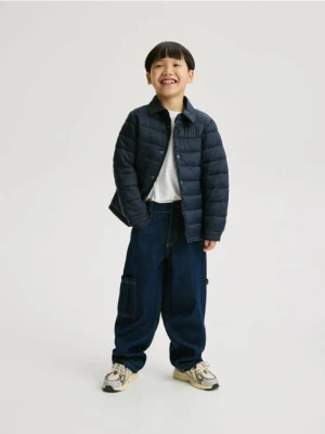 Reserved - Jeansy straight fit - granatowy