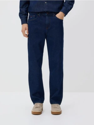 Reserved - Jeansy straight fit - granatowy