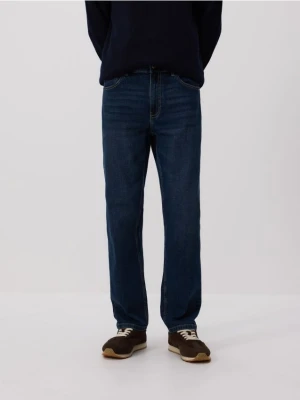 Reserved - Jeansy straight fit - granatowy