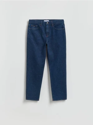 Reserved - Jeansy straight fit - granatowy