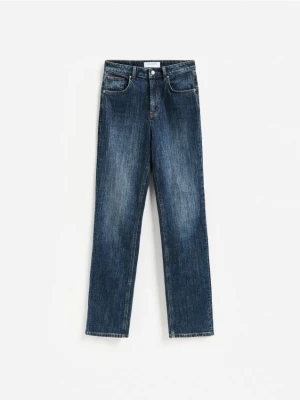 Reserved - Jeansy straight fit - granatowy
