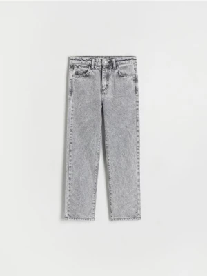 Reserved - Jeansy straight fit - jasnoszary