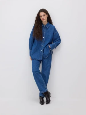 Reserved - Jeansy straight fit - niebieski