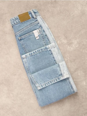 Reserved - Jeansy straight fit - niebieski