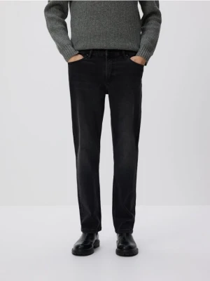Reserved - Jeansy straight fit - szary