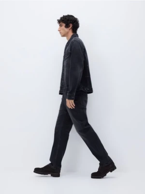 Reserved - Jeansy straight fit - szary