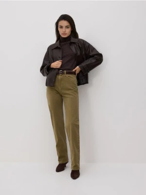 Reserved - Jeansy straight fit - zielony