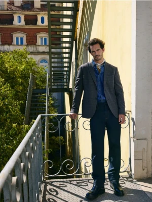 Reserved - Jeansy straight - granatowy