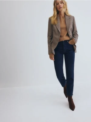 Reserved - Jeansy straight - granatowy