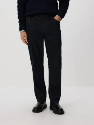 Reserved - Jeansy straight - granatowy