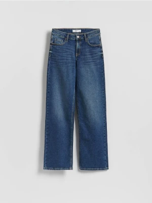 Reserved - Jeansy straight - granatowy