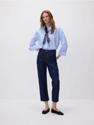 Reserved - Jeansy straight - granatowy