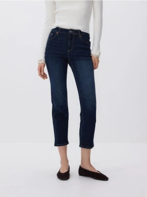 Reserved - Jeansy straight - granatowy