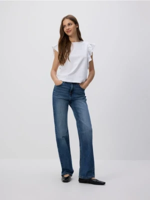 Reserved - Jeansy straight - granatowy