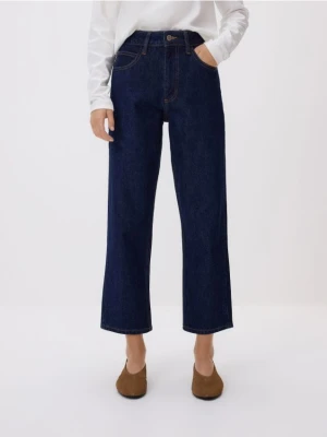 Reserved - Jeansy straight - granatowy