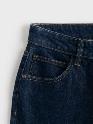 Reserved - Jeansy straight - granatowy