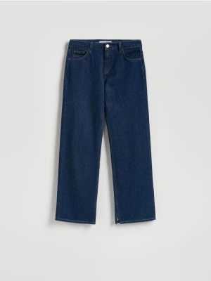 Reserved - Jeansy straight - granatowy