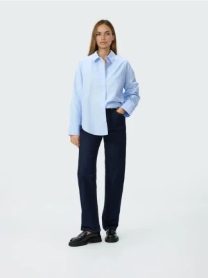 Reserved - Jeansy straight - granatowy