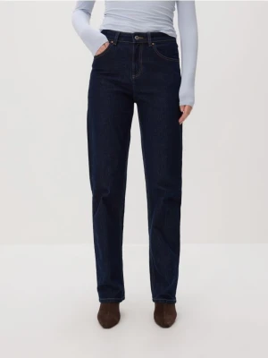 Reserved - Jeansy straight - granatowy