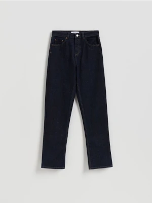 Reserved - Jeansy straight leg - granatowy