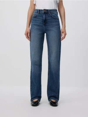 Reserved - Jeansy straight leg - granatowy