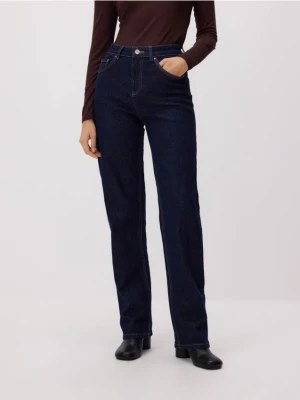 Reserved - Jeansy straight leg - granatowy