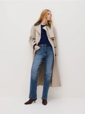 Reserved - Jeansy straight leg - granatowy